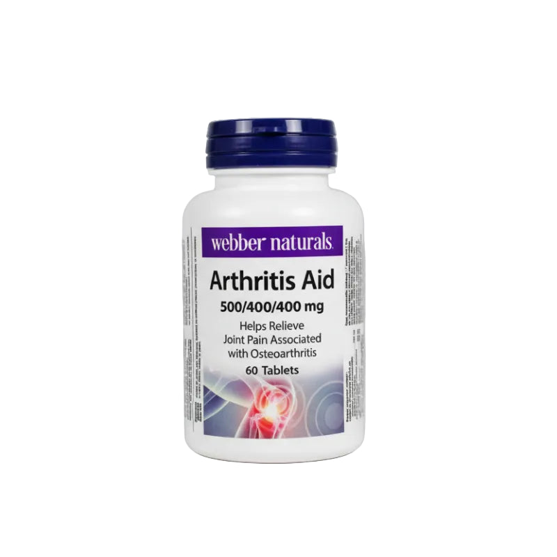 Bottle of Webber Naturals Arthritis Aid on a white background