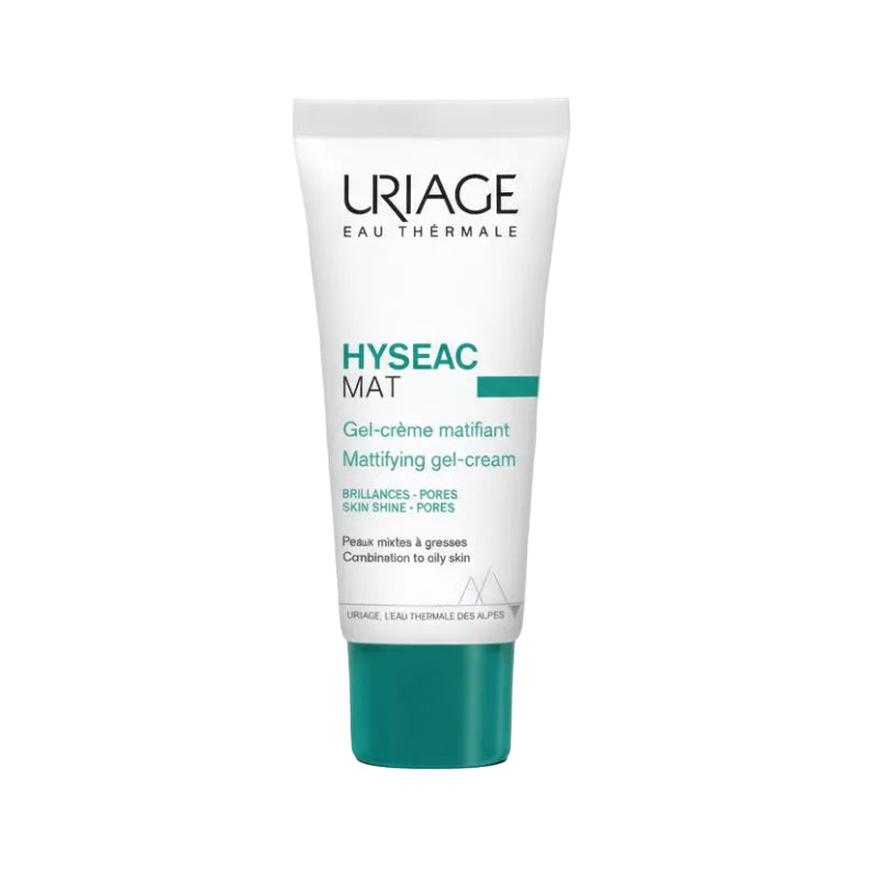 Uriage Hyseac Mat tube of matifying gel-cream on a white background