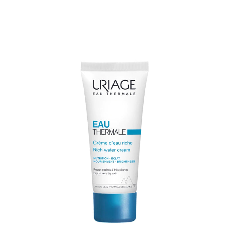 Uriage Eau Thermale rich water cream tube on a white background