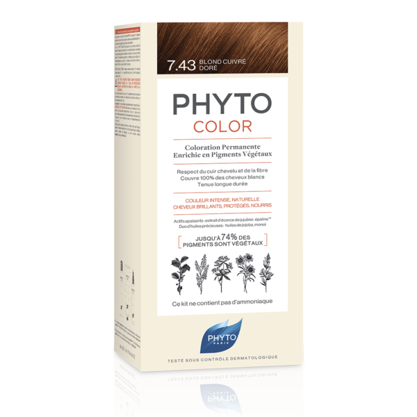 PHYTOCOLOR 7.43 COPPER GOLDEN BLONDE – Boje flokesh pa amoniak