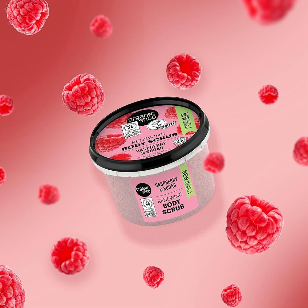 Organic Shop Renewing Raspberry & Sugar Body Scrub, 250 ml