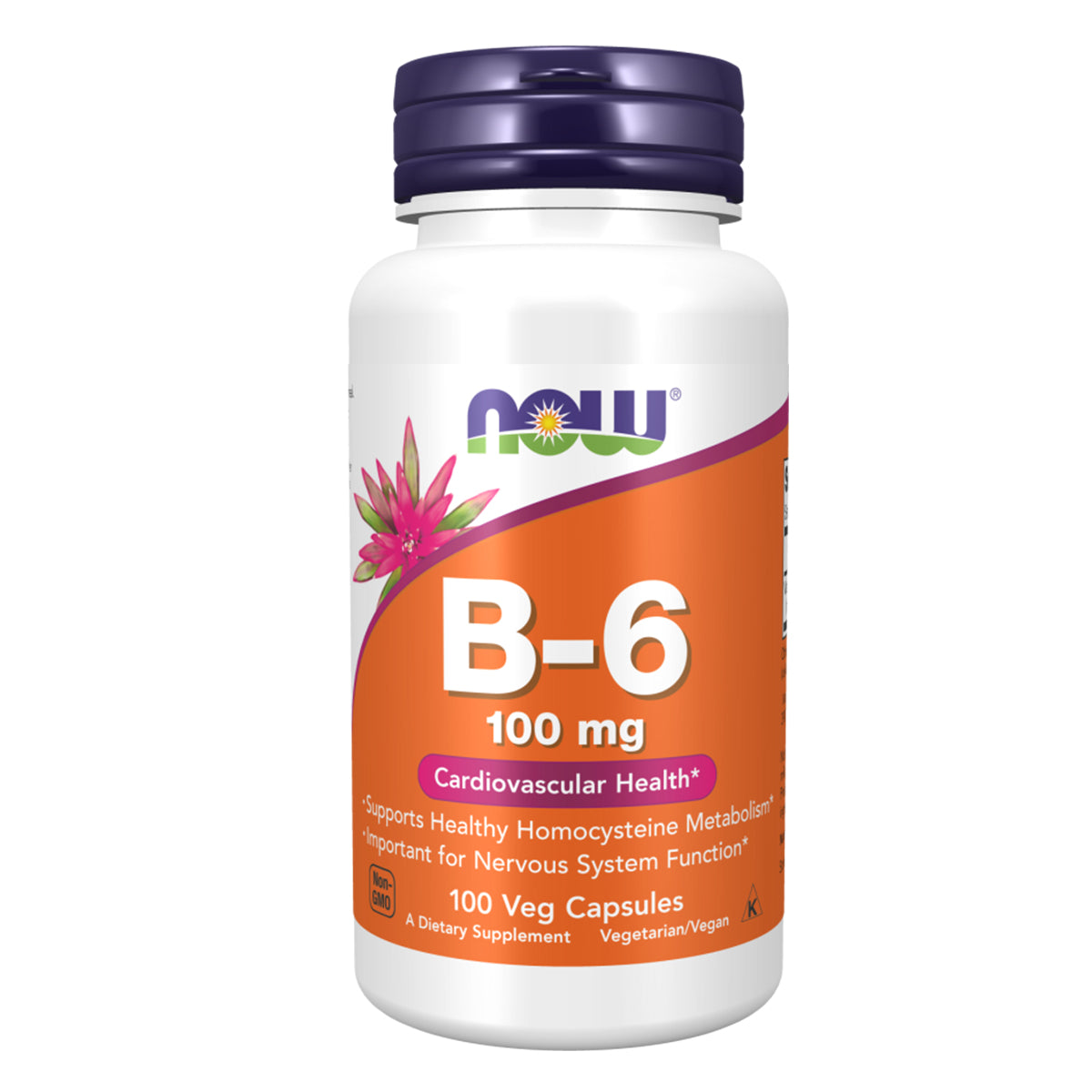 NOW Vitamin B-6 100 mg 100 Veg Capsules