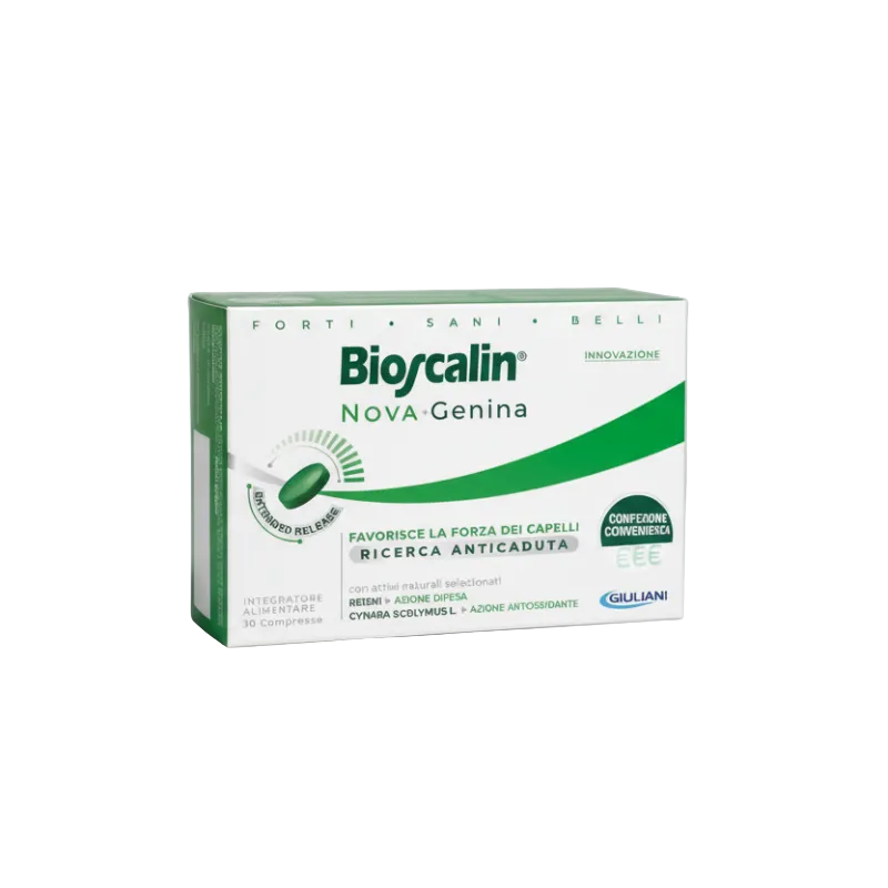 Box of Bioscalin Nova Genina, a hair and scalp health supplement.