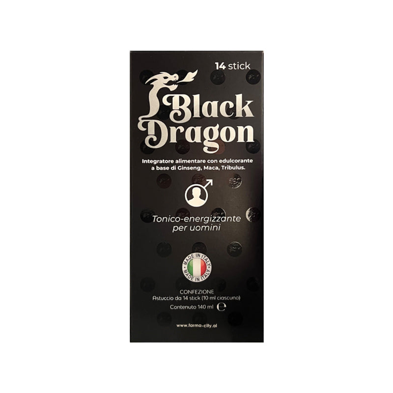 Packaging of Black Dragon Stimulant sexual bimor for men with various herbs and vitamins listed as ingredients.