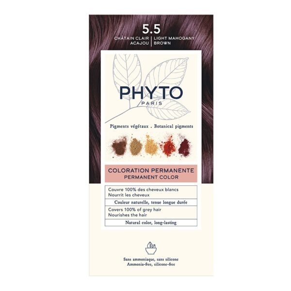 PHYTOCOLOR 5.5 LIGHT MAHOGANY BROWN – Boje flokesh pa amoniak