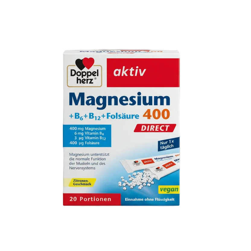 Doppelherz Magnesium 400 + B1 + B6 + B12 + Acid Folik DIRECT