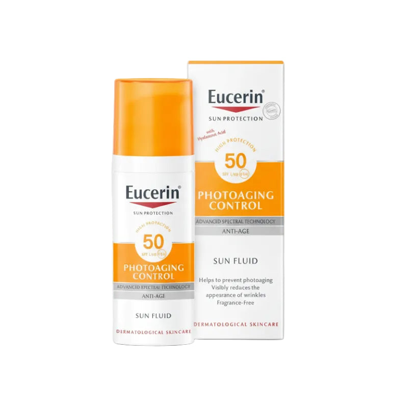 Eucerin Sun Protection 50 Fluid Photoaging Control – Mbrojtje e lartë dhe efekt anti‑aging ☀️🌿