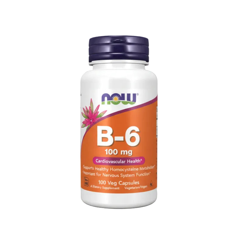 NOW Vitamin B-6 100 mg 100 Veg Capsules