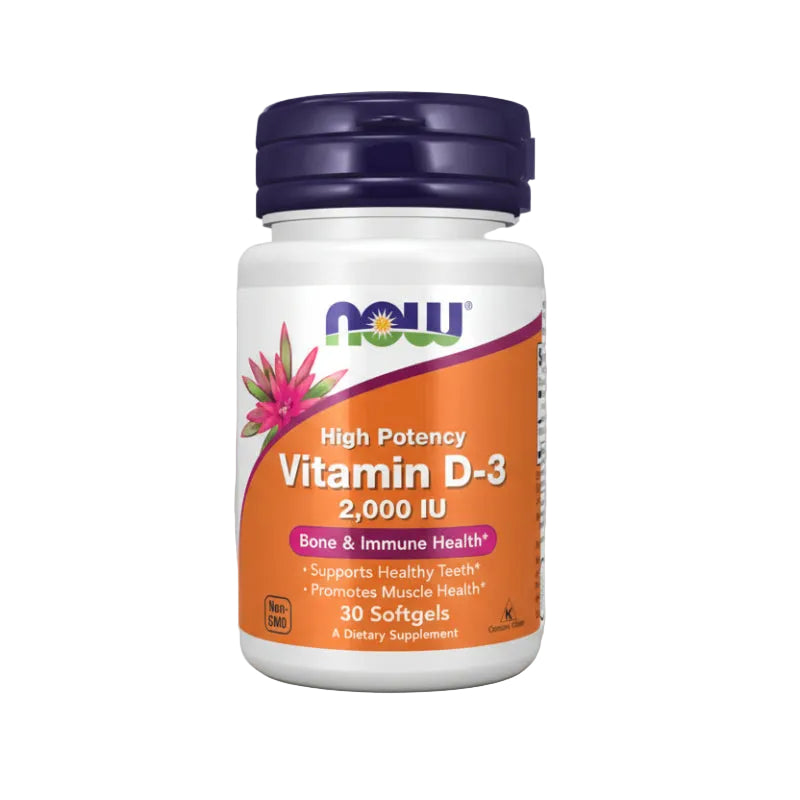 NOW Vitamin D-3 2,000 IU 30 Softgels