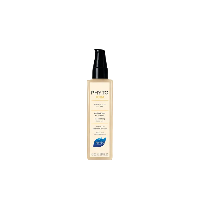 Beige spray bottle labeled PHYTOJOBA with text indicating it is a moisturizing care gel.