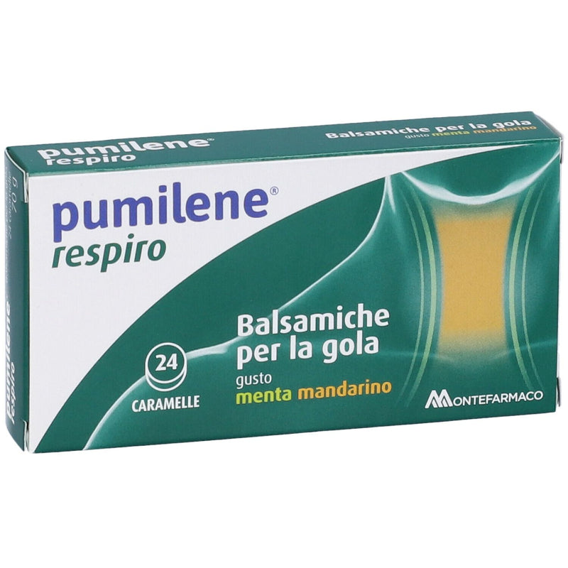 Box of pumilene respiro gummy bears with mandarin flavor on a white background
