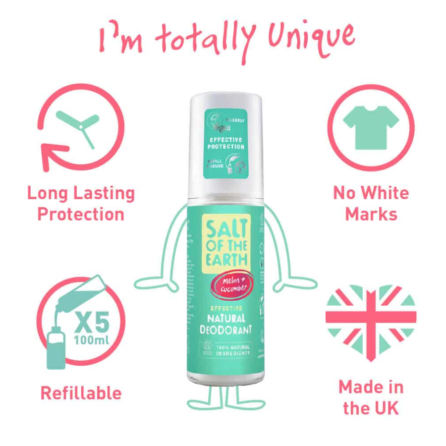 SALT OF EARTH DEODORANT SPRAY MELON AND CUCUMBER