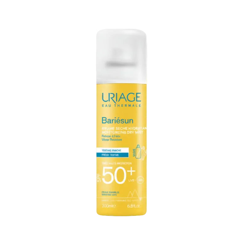 Uriage Bariésun sunscreen bottle on a white background