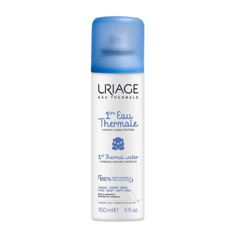 A bottle of Uriage Bebe First Thermal Water, 150 ml.