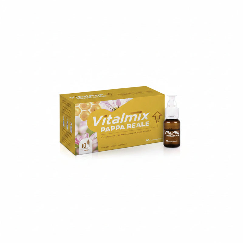 Vitalmix Pappa Reale packaging and bottle on a white background