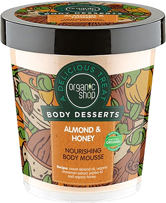 **Organic Shop Body Desserts Almond &amp; Honey Nourishing Body Mousse**  450 ml
