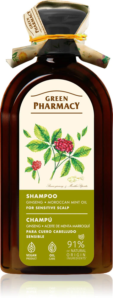 Green Pharmacy Ginseng & Moroccan Mint Oil Shampoo 350 ml