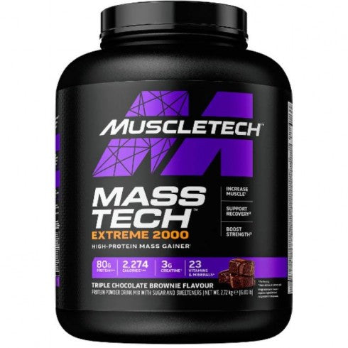 ### **MuscleTech Mass-Tech Extreme 2000 – 100% Whey Protein + Muscle Mass Gainer**