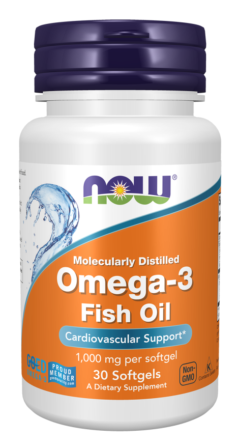 NOW® Omega-3 Fish Oil 1000 mg 30 kapsula