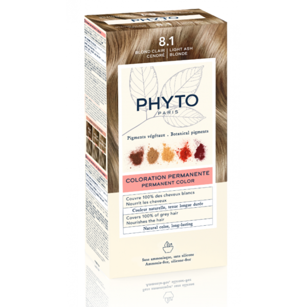 PHYTOCOLOR 8.1 LIGHT ASH BLONDE – Boje flokesh pa amoniak
