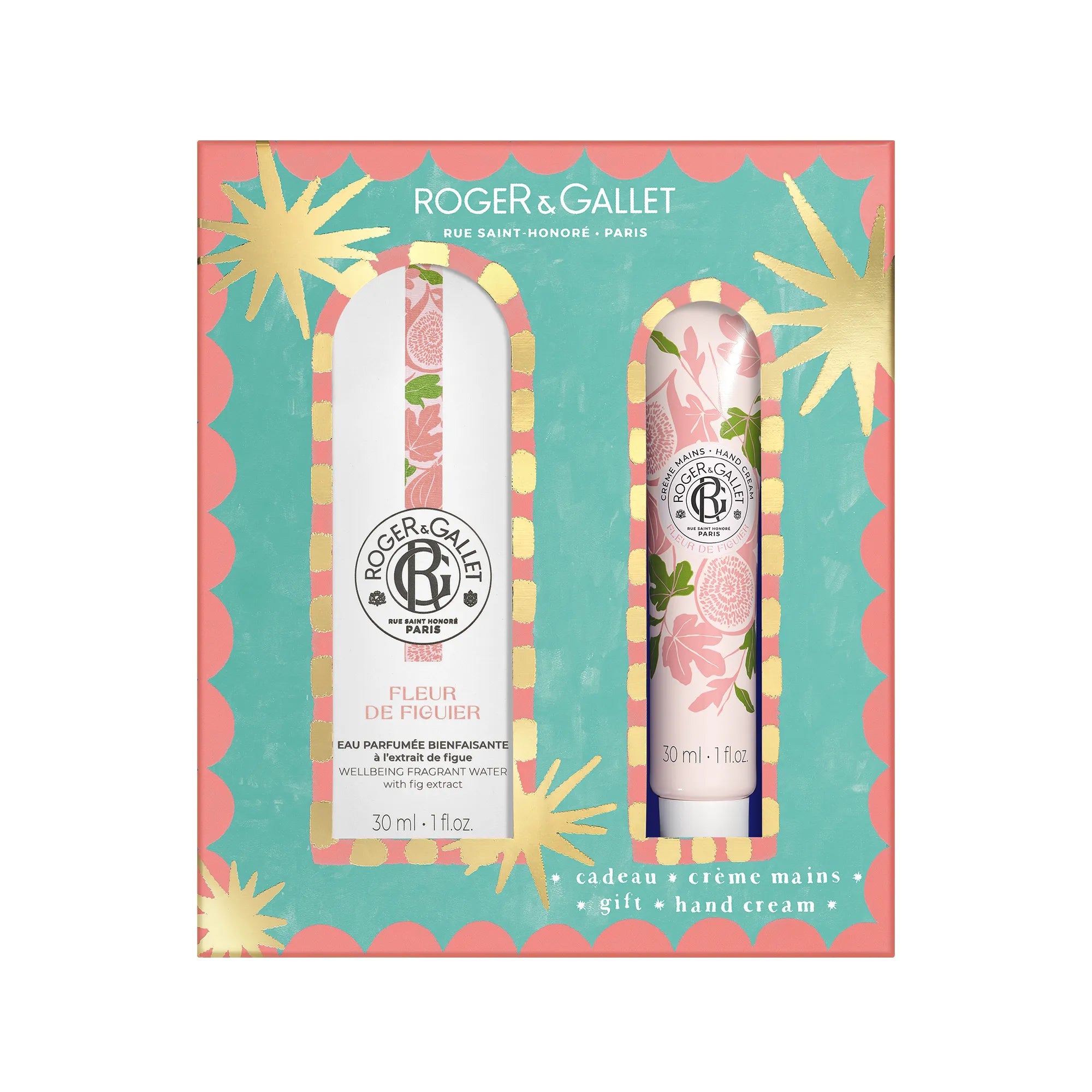 Roger & Gallet Eau Parfumée Bienfaisante Fleur de Figuier & Hand Cream Gift
