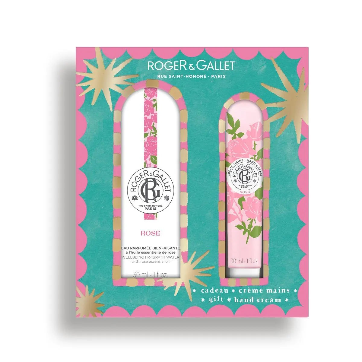 Roger & Gallet Eau Parfumée Bienfaisante Rose & Hand Cream Gift
