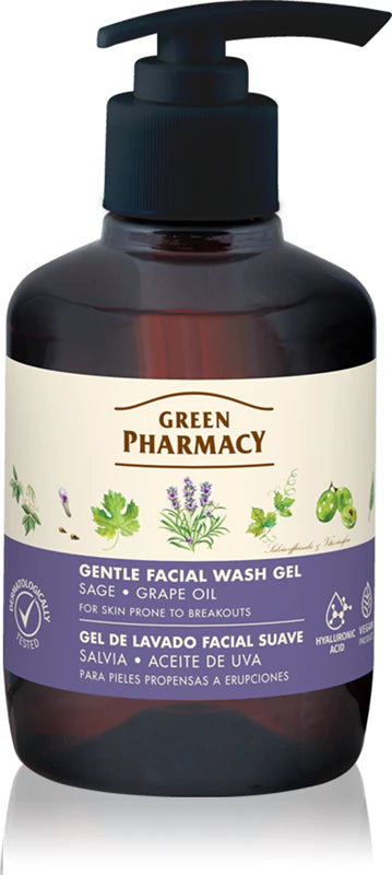 Green Pharmacy Gentle Facial Wash Gel – Sage & Grape Oi 270ml