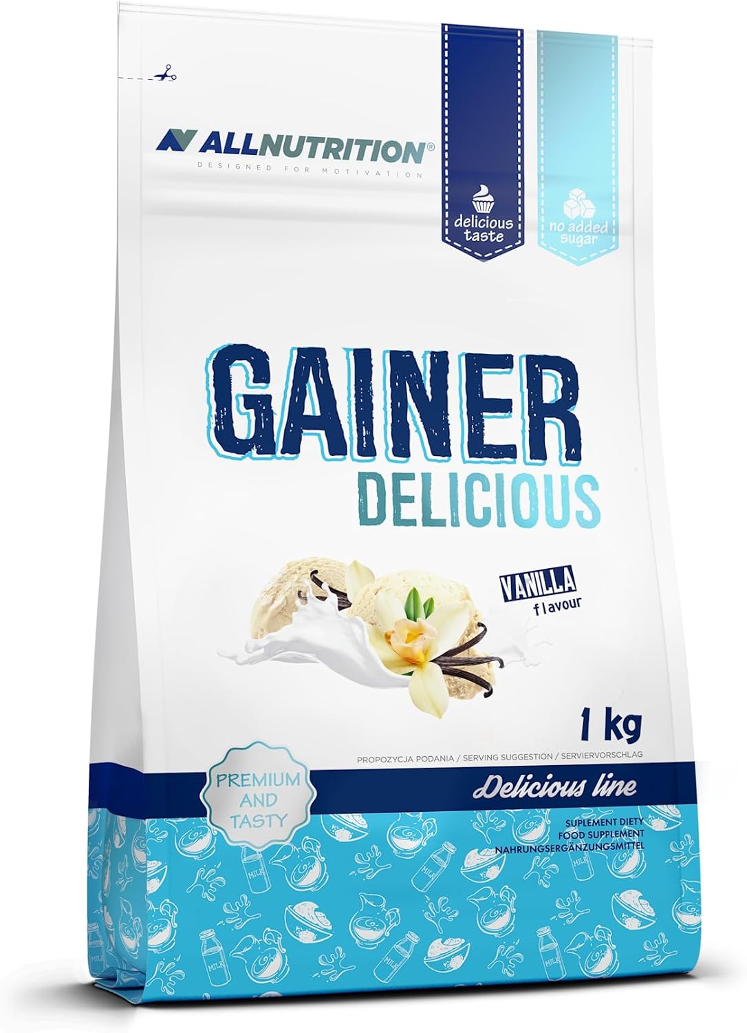 ## **Gainer Delicious – Vanilla Flavour 1 kg**