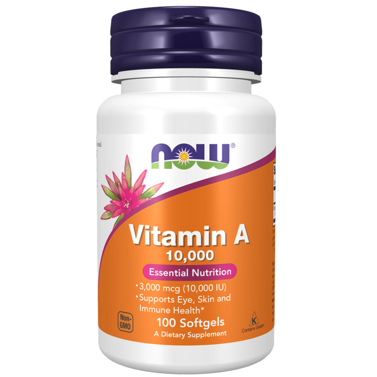 NOW Vitamin A 10,000 IU 100 Softgels
